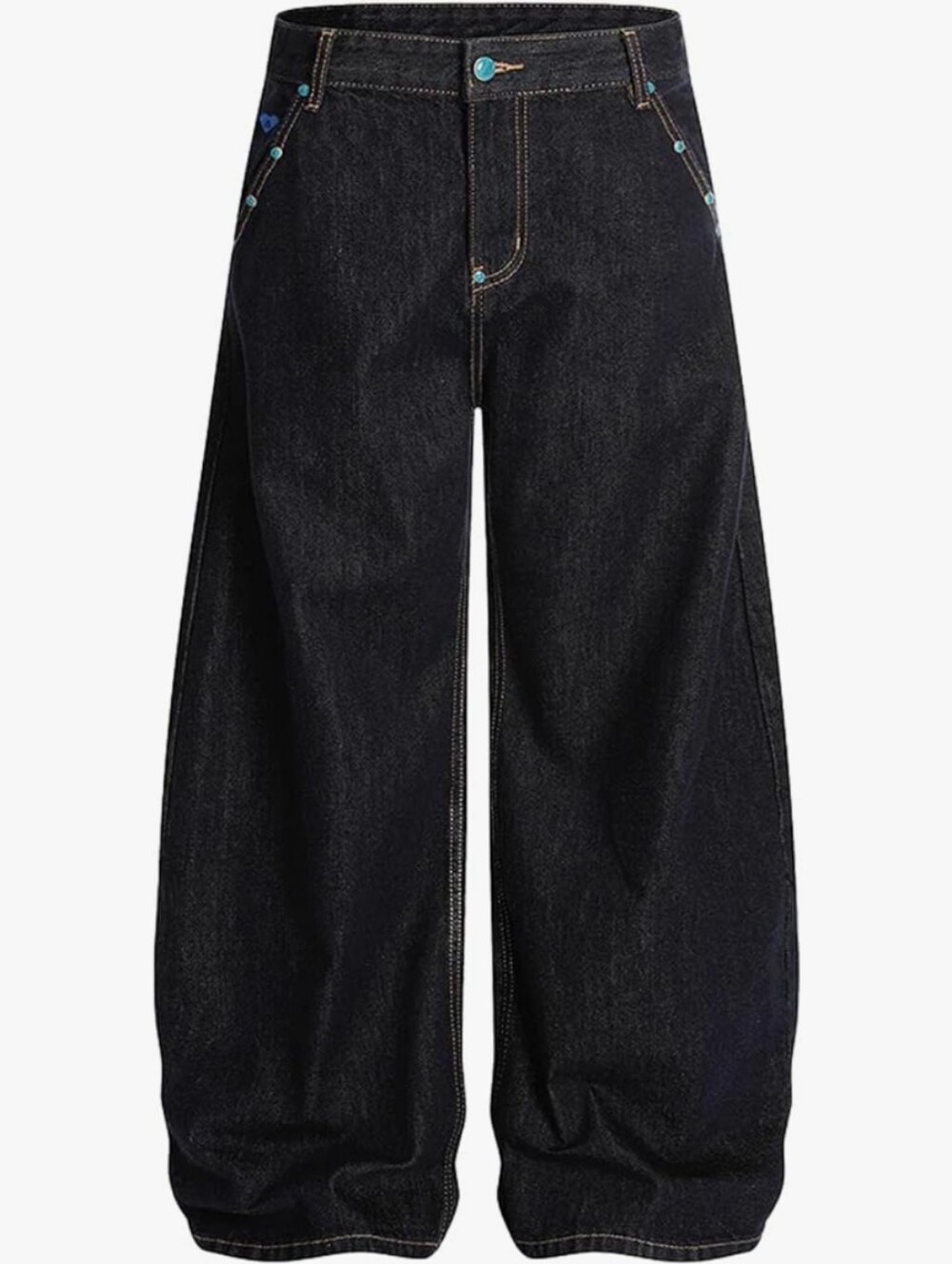 Aelfric Eden Baggy Jeans Vintage Rivet Barrel High Waisted Wide Leg Y2k NWT 29 - Picture 3 of 15